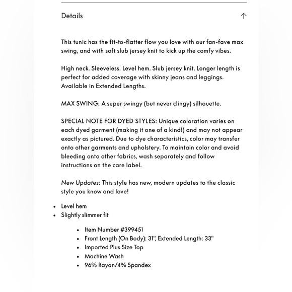 Lane Bryant Sleeveless Tunic Blue Ombré - Picture 4 of 10